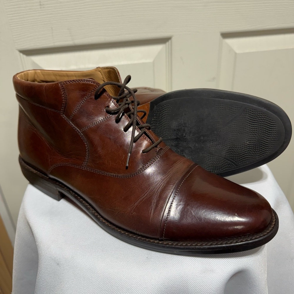 Johnston & Murphy Domani Cap Toe Ankle Boot Brown Men’s Size: 12M (15-142)